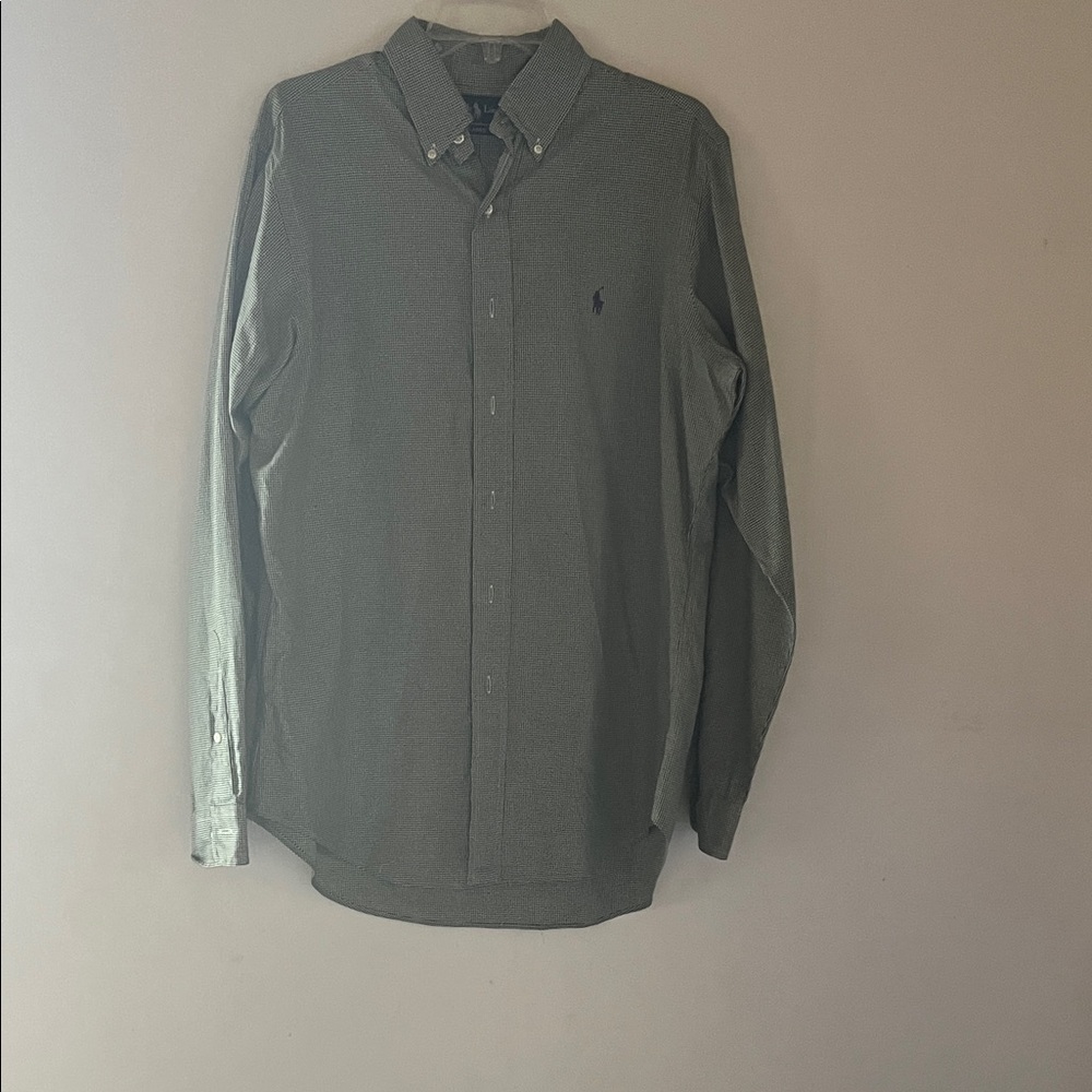 Ralph Lauren Olive Green Button-Down Dress Shirt